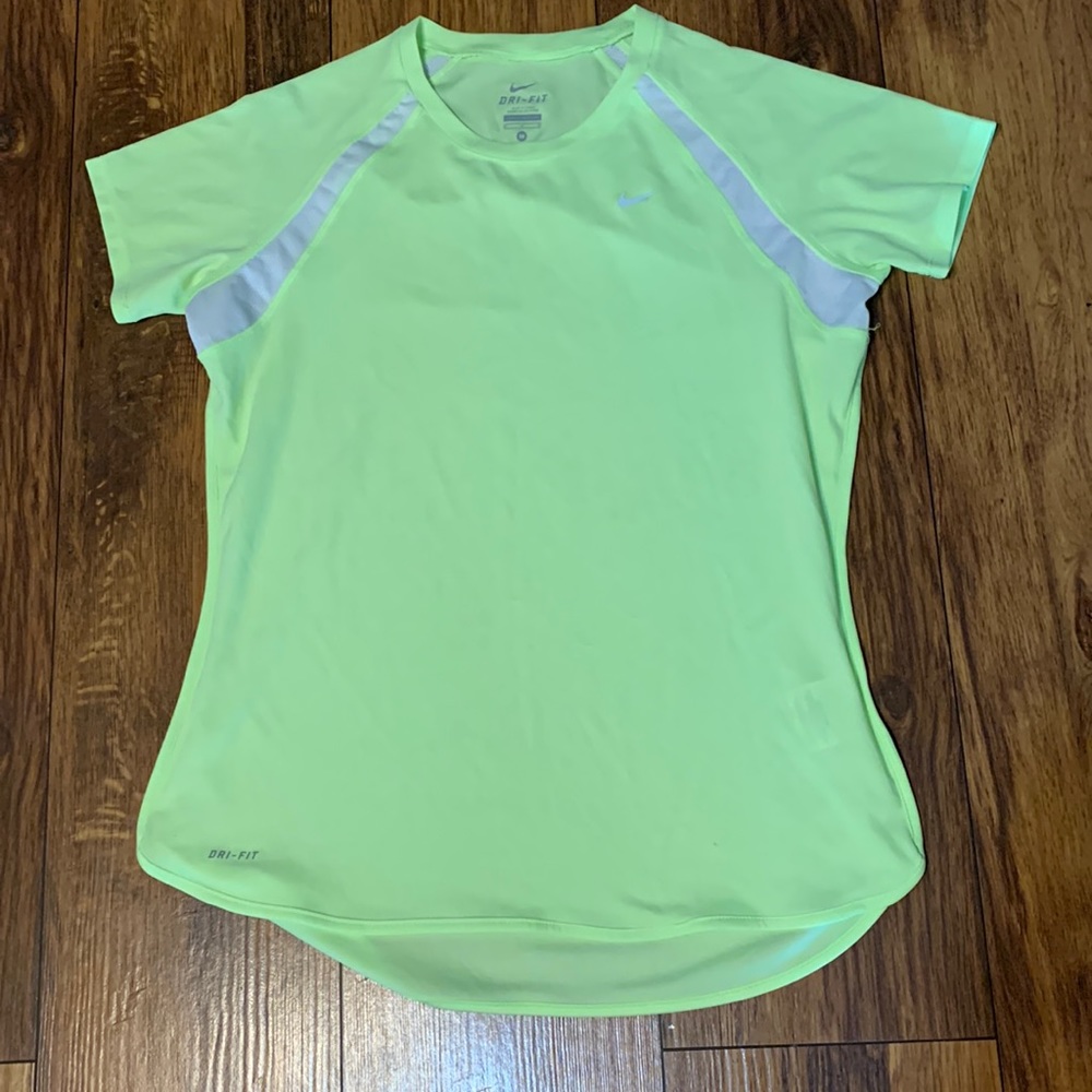 Nike dri- fit shirt size medium neon yellow, good condition